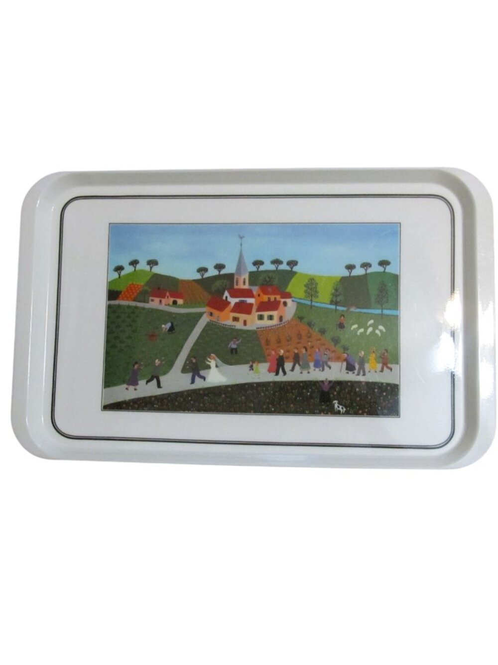 Villeroy & Boch Vintage Naif Wedding Party Melamine Tray - 11.5 X 18.75